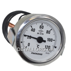 Термометр котла Pakkens (D60 мм / 0-120°C с капилляром L1000 мм)
