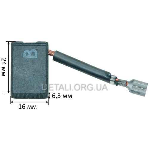 Щетка 6,3х16х24 дисковой пилы DeWalt DW871/DW872 оригинал 384613-01
