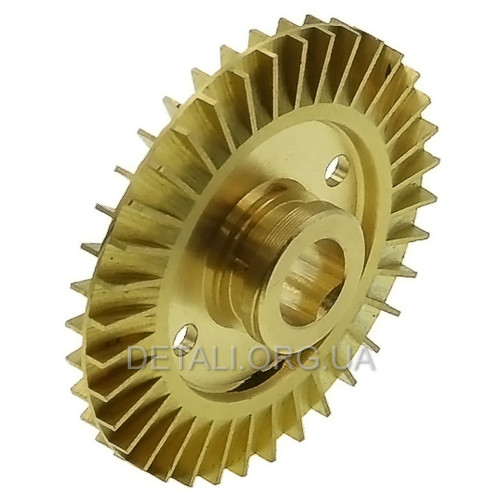Крильчатка насоса латунна d 12*60 2 шліци