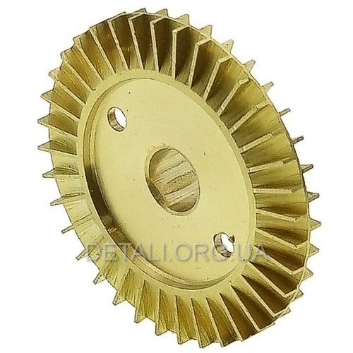 Крильчатка насоса латунна d 12*60 2 шліци