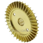 Крильчатка насоса латунна d 12*60 2 шліци
