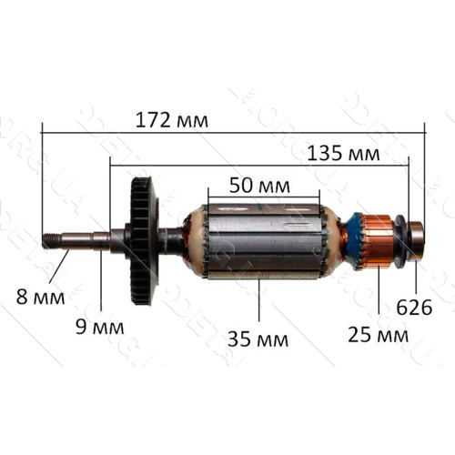 Якір (ротор)  болгарка Sparky 125 HD M 850E( 172*35 посадка 8мм) оригінал 157331 157329