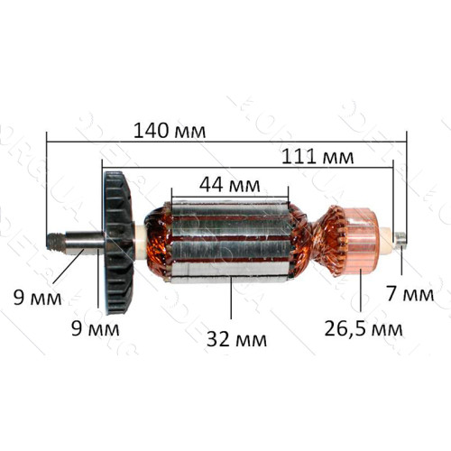 якорь фрезер Фиолент 600W ростов ( 140*32 резьба 8 мм) аналог СТИФ684263003-01И
