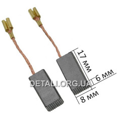 Щетки 6х8х17 перфоратора Stanley SHR264K оригинал N465518 2