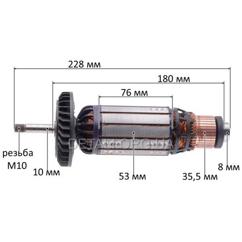 Якір болгарки Sparky MB 2600P HD (228*53 різьблення М10) у зборі оригінал 175040