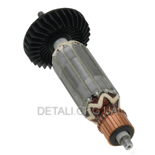 Якорь болгарки Makita 9558NB, 9556HN (165*32 резьба 6мм) PRO аналог 515613-9