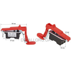 Кнопка PS10CS болгарки УШМ Sparky М 902 оригінал 170663
