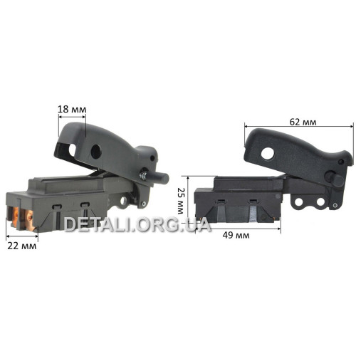 Кнопка болгарка DeWalt D28490/D28491/D28492/D28493 оригинал 636500-00