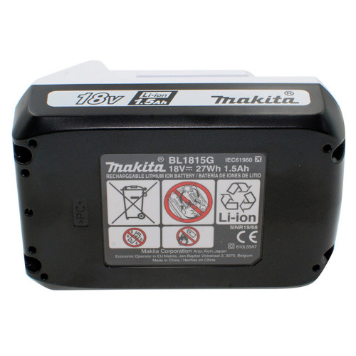 Акумулятор Makita оригинална батарея 18V/1.5Ah BL1815G Makita оригінал 198186-3