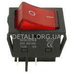 Тумблер 2 положення 4 контакту 25*31 mm 30A