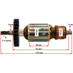 Ротор (якір) в зборі Sparky (Спаркі) оригінал 185851