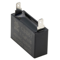 Конденсатор JYUL CBB-61 1,5 мкф - 450 VAC прямокутний 13х23х37 2