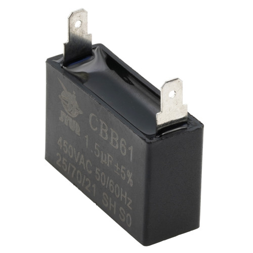 Конденсатор JYUL CBB-61 1,5мкф - 450 VAC прямоугольный 13х23х37