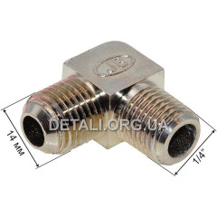 Уголок компрессора JB М14*1,5/М13*1,337 (хром) 2
