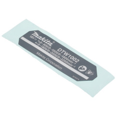 Наклейка гайковерта Makita DTW1002 оригинал 851K57-8 2