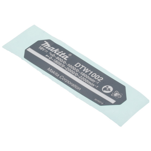 Наклейка гайковерта Makita DTW1002 оригинал 851K57-8