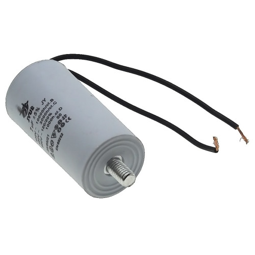 Конденсатор JYUL CBB-60L 7мкф - 450 VAC болт + провода (35*68 mm)