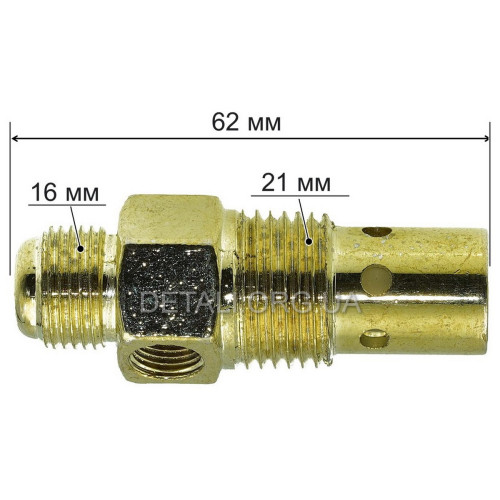 Зворотний клапан компресора 3/8*1/2 (16*21мм) L 62