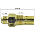 Зворотний клапан компресора 3/8*1/2 (16*21мм) L 62