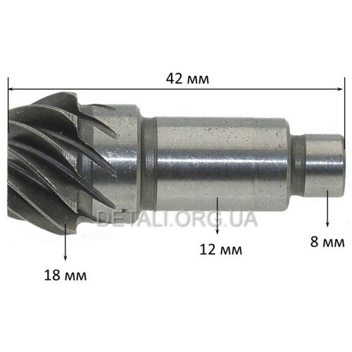 Провідна шестерня перфоратора Tekhmann TRH-1650 (h42/d8*12 мм)