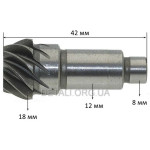 Ведущая шестерня перфоратора Tekhmann TRH-1650 (h42/d8*12 мм)