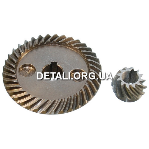 Шестерни (пара) болгарки 125 VJ Parts жёлтая (d1 10*49/d2 8*19/h2 12)