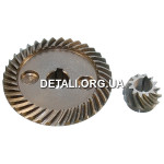 Шестерни (пара) болгарки 125 VJ Parts жёлтая (d1 10*49/d2 8*19/h2 12)