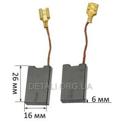 Щетки 6х16х26 Bosch 11E VJ Parts аналог 1617014126 2