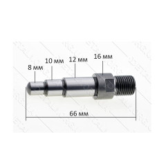 Вал дрели Metabo BE 650 оригинал 340037410 (d8*10*12*16 L66)