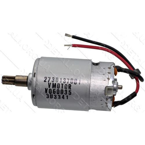 Двигун (мотор) шуруповерта 10.8V Metabo Powermaxx SSD оригінал 317003950(d38 L валу 89 7 зубів)