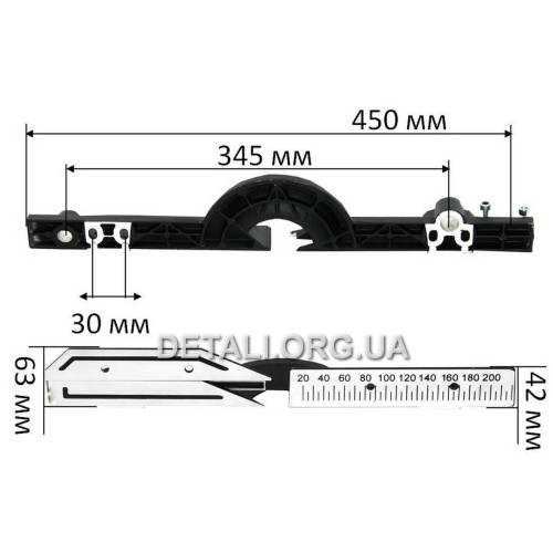 Упорная планка в сборе дисковой пилы Metabo KGS 216 M оригинал 316055990