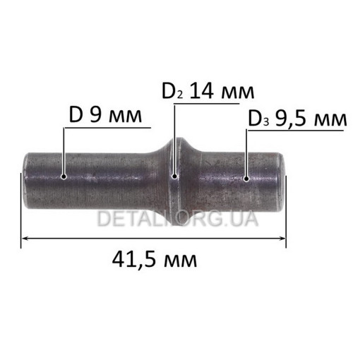 Боек- ударник перфоратора Bosch GBH 2-24 DSE d9*9,5 h 41,5 аналог 1613124040
