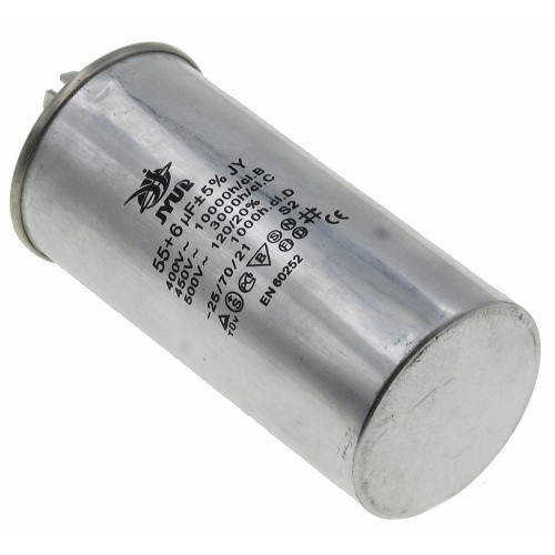 конденсатор JYUL CBB-65 55+6мкф - 450 VAC алюміній(55*117 mm)