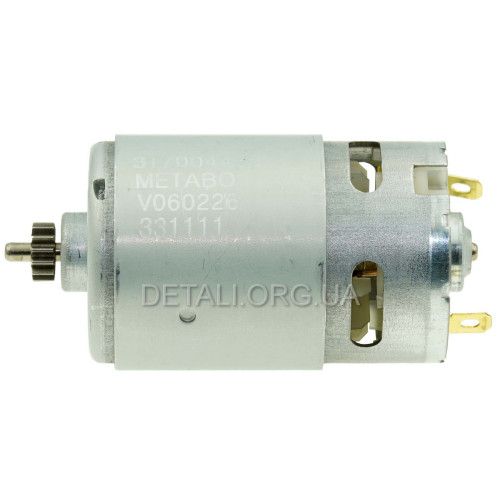 Двигатель шуруповерта 18V Metabo BS 18 оригинал 317004720 (d 38 L 57 14 зуб)