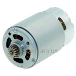 Двигун (мотор) шуруповерта 10.8V-12V Metabo Powermaxx оригінал 317004310 (d38 h75 шестерня 14 зубів d10)