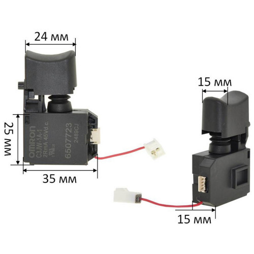 Кнопка шуруповерта Makita DTD 170 RFE / DTD 170 Z оригінал 650772-3