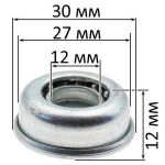 Подшипник 12*27*12 колеса газонокосилки VIKING MB 2 RC оригинал 95030039011