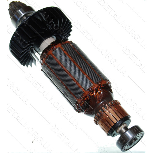 Якорь болгарка Bosch PWS 750-115 оригинал с шестерней (158*35 посадка 8мм) 2609002408