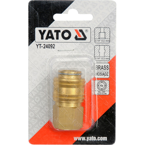 Быстросъемное соединение пневматическое YATO d 1/4 внутренняя резьба d 1/4