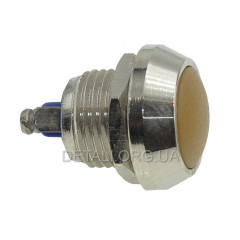 Кнопка антивандальная d17,5mm різьблення 12mm h17mm 2 контакти під гвинт 2