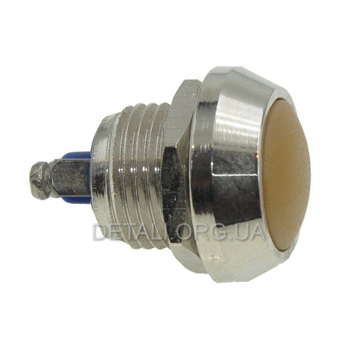 Кнопка антивандальная d17,5mm різьблення 12mm h17mm 2 контакти під гвинт