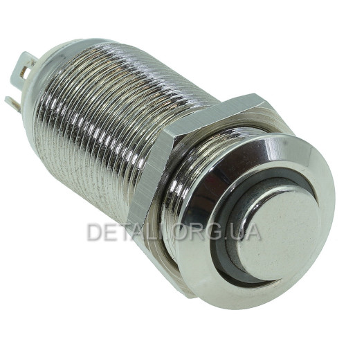 Кнопка антивандальная d14mm різьблення 12mm h30mm 2 положення 4 контакти індикація