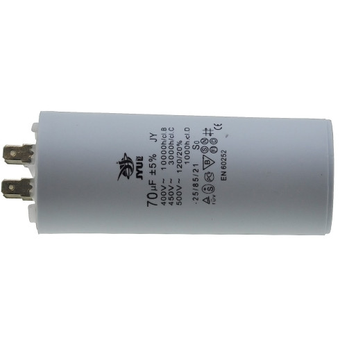 Конденсатор JYUL CBB-60H 70мкф - 450 VAC клеми (50*120 мм)