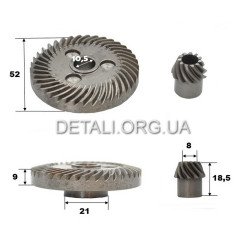 Пара болгарки УШМ Black&Decker KG85 d1 10,5*52 / d2 /8*17 h18,5