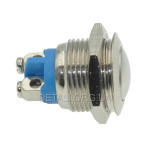 Кнопка антивандальная d18mm резьба 16mm h23mm 2 контакта под винт