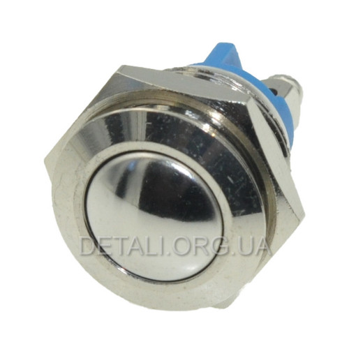 Кнопка антивандальная d18mm різьблення 16mm h23mm 2 контакти під гвинт