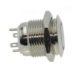 Кнопка антивандальная d18mm різьблення 16mm h18mm 4 контакти індикація 2