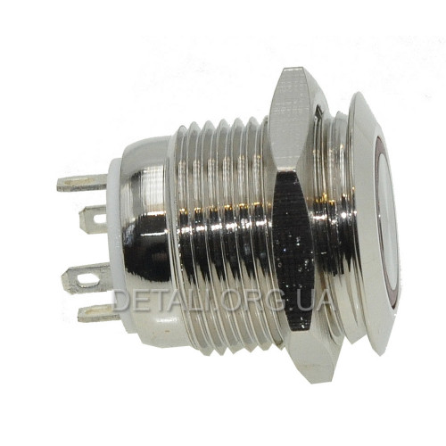 Кнопка антивандальная d18mm різьблення 16mm h18mm 4 контакти індикація