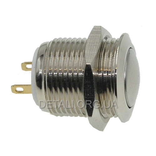 Кнопка антивандальная d18mm різьблення 16mm h21mm 2 контакти