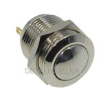 Кнопка антивандальная d18mm різьблення 16mm h21mm 2 контакти